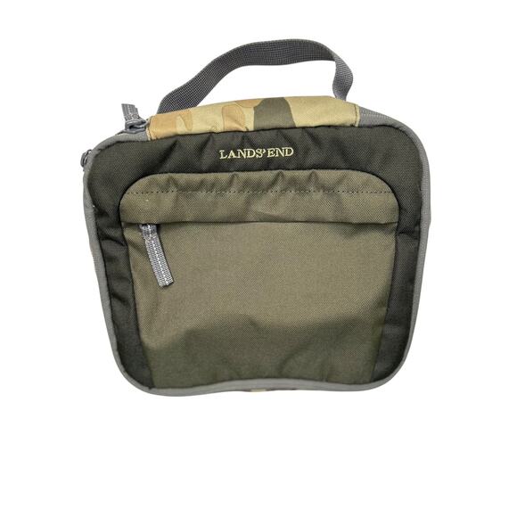 lands' end kids Other - Lands' End Kids Green Camo Soft-Sided Insulated Lunch Bag / Travel Bag